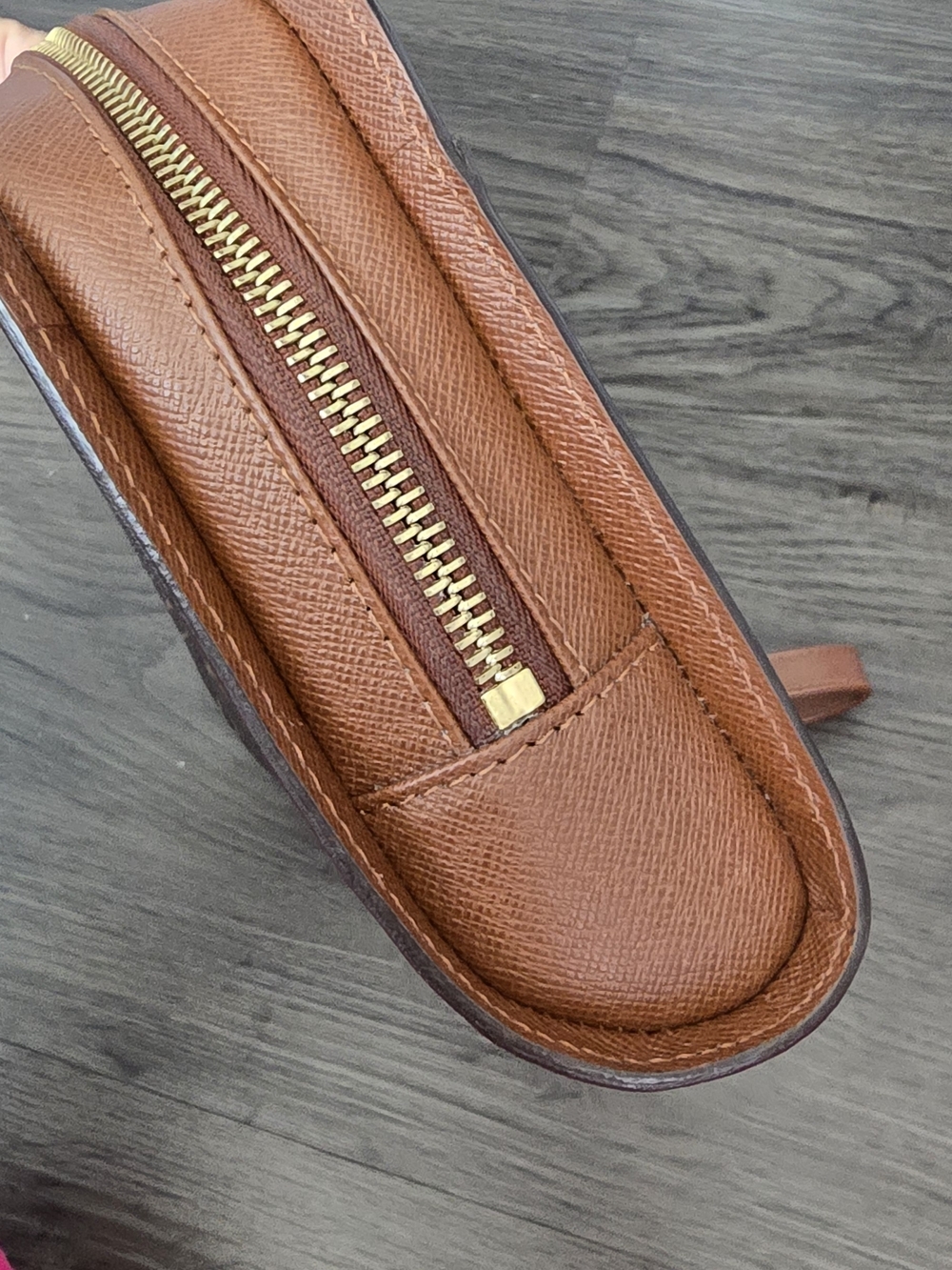 Louis Vuitton Brown and Gold Monogram Wristlet Pouch - Picture 6 of 14